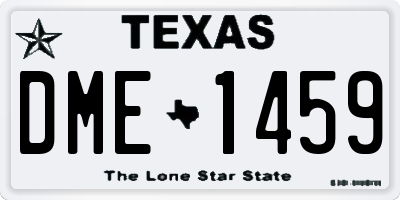 TX license plate DME1459