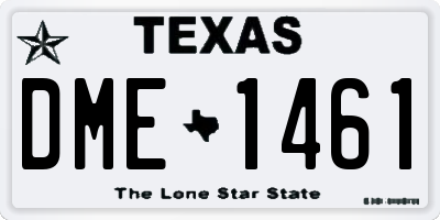 TX license plate DME1461