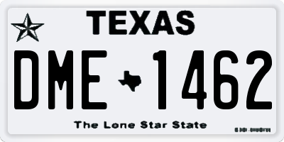 TX license plate DME1462