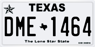 TX license plate DME1464