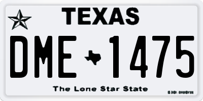 TX license plate DME1475