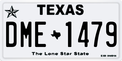 TX license plate DME1479