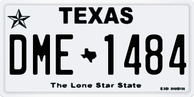TX license plate DME1484