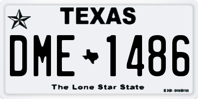 TX license plate DME1486