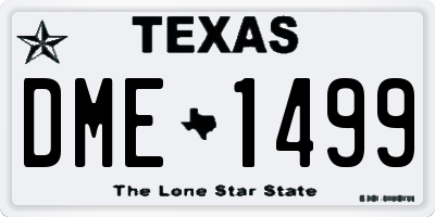 TX license plate DME1499