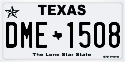 TX license plate DME1508