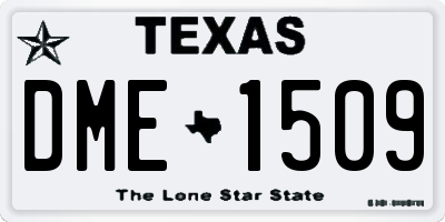 TX license plate DME1509
