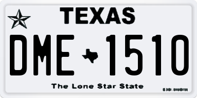 TX license plate DME1510