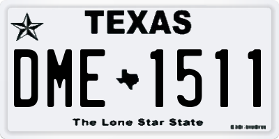 TX license plate DME1511