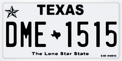 TX license plate DME1515