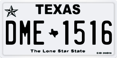 TX license plate DME1516