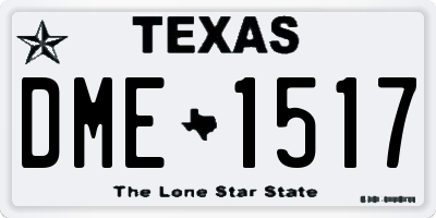 TX license plate DME1517