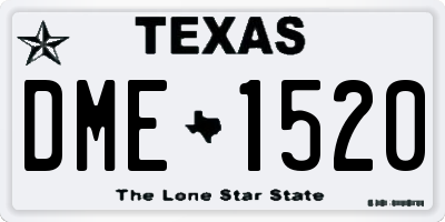 TX license plate DME1520