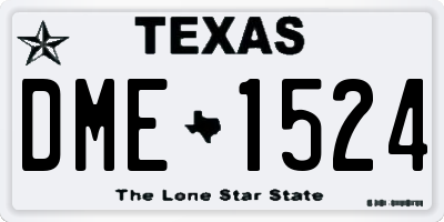 TX license plate DME1524
