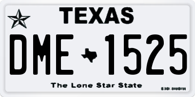 TX license plate DME1525