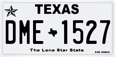 TX license plate DME1527