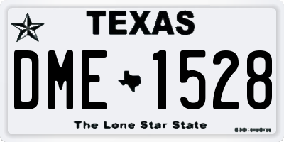 TX license plate DME1528