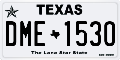 TX license plate DME1530