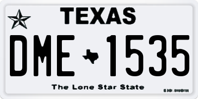 TX license plate DME1535