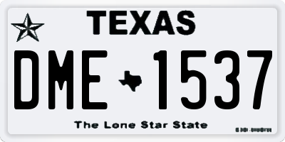 TX license plate DME1537