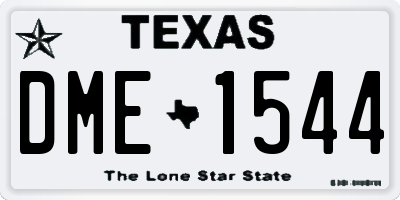 TX license plate DME1544