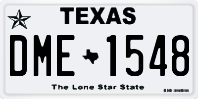 TX license plate DME1548