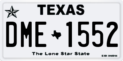 TX license plate DME1552