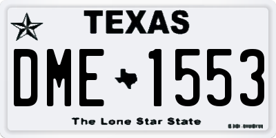 TX license plate DME1553