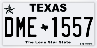 TX license plate DME1557