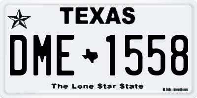 TX license plate DME1558