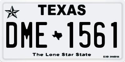 TX license plate DME1561