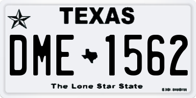 TX license plate DME1562