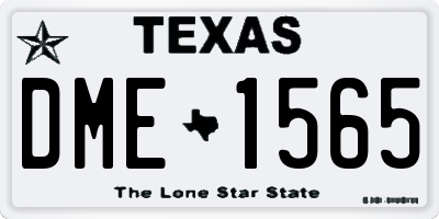 TX license plate DME1565
