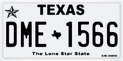 TX license plate DME1566
