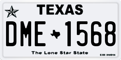 TX license plate DME1568