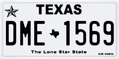 TX license plate DME1569