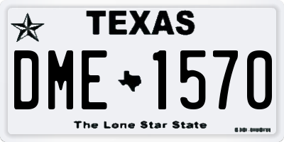 TX license plate DME1570
