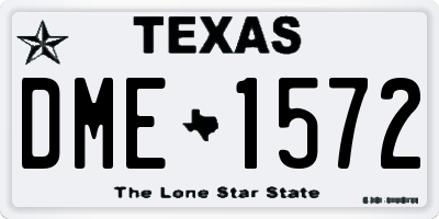 TX license plate DME1572