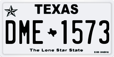 TX license plate DME1573