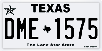 TX license plate DME1575