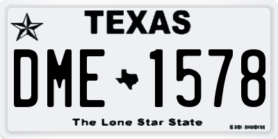TX license plate DME1578