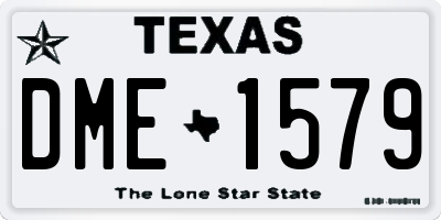 TX license plate DME1579