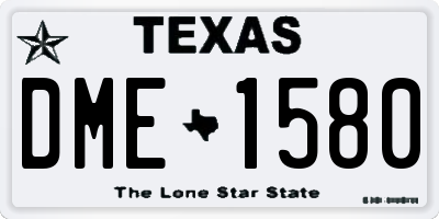 TX license plate DME1580