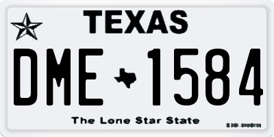 TX license plate DME1584
