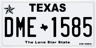 TX license plate DME1585