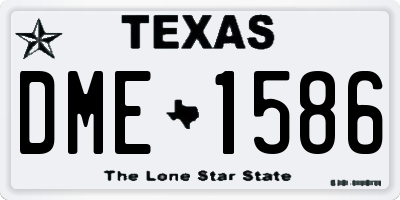 TX license plate DME1586