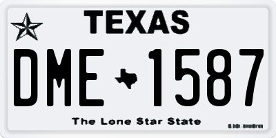 TX license plate DME1587