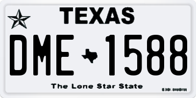 TX license plate DME1588