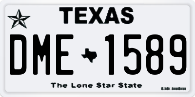 TX license plate DME1589