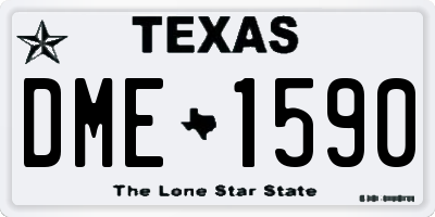 TX license plate DME1590